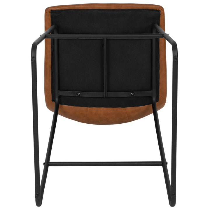Liekele Upholstered Counter Height Modern Dining Stools by Flash Furniture (Set of 2) Ivy Bronx Seat Height: Counter Stool (24” Seat Height), Upholstery: Light Brown Faux Leather