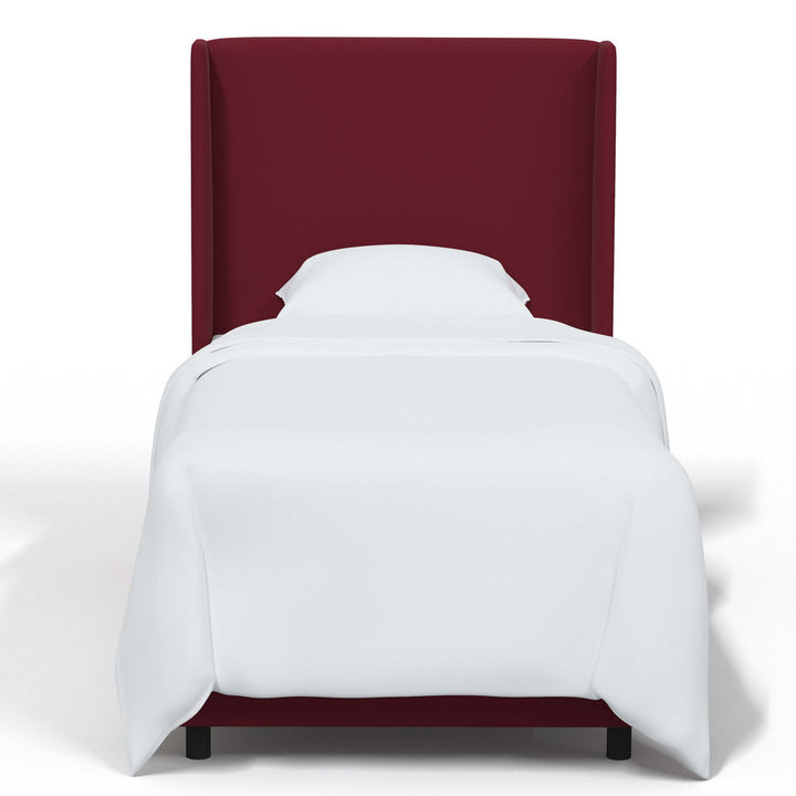 Dinapoli Upholstered Low Profile Standard Bed Mistana™ Color: Classic Berry Velvet Size: Twin
