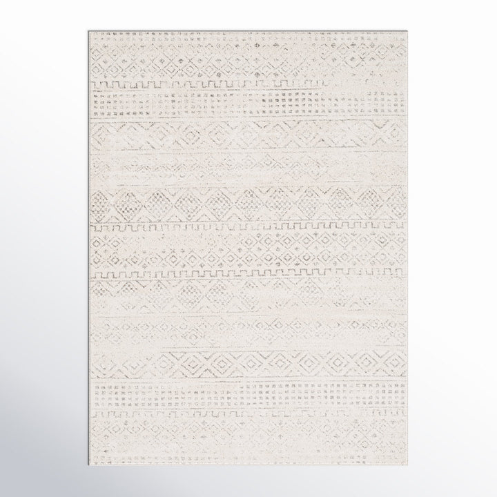 Herrod Machine Woven Gray/Ivory Area Rug Zipcode Design™ Rug Size: Square 7'10"