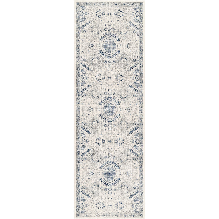 Kristine Power Loom Performance Oriental Blue Rug One Allium Way® Rug Size: Runner 2'8" x 8'