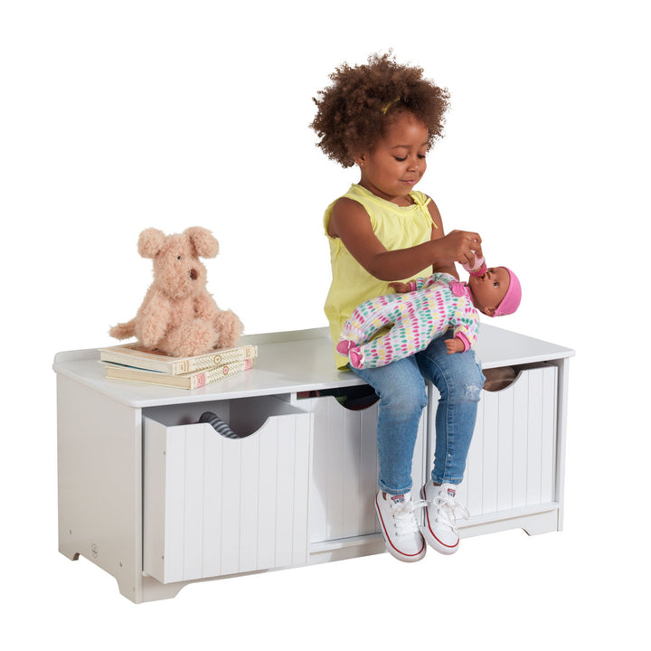 Nantucket Toy Storage Bench KidKraft Finish: White