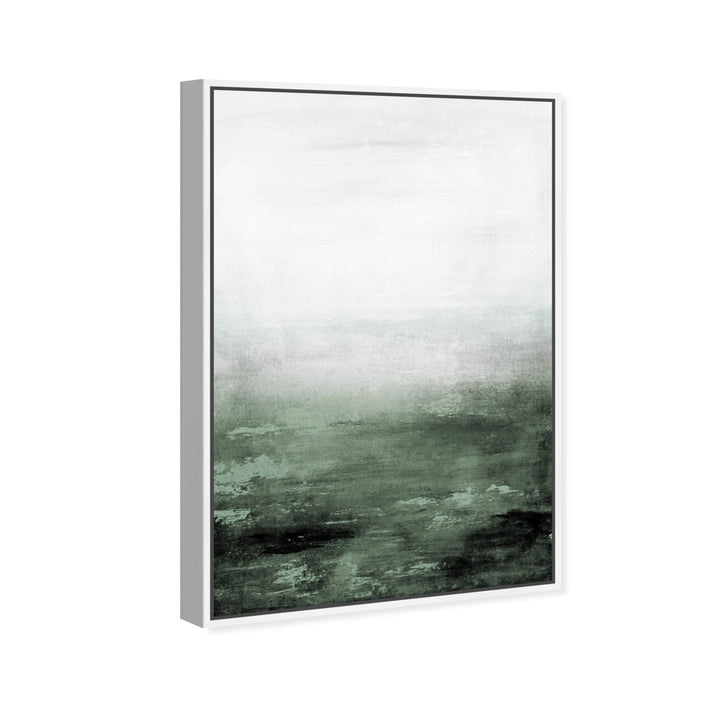 Abstract Sail to the Moon Hunter Green - Painting Print Trent Austin Design® Size: 30" H x 20" W Format: White Framed Canvas