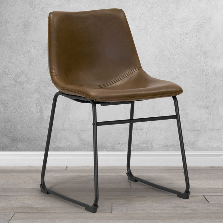 Tyrone Side Chair (Set of 2) Steelside™ Color: Dark Brown