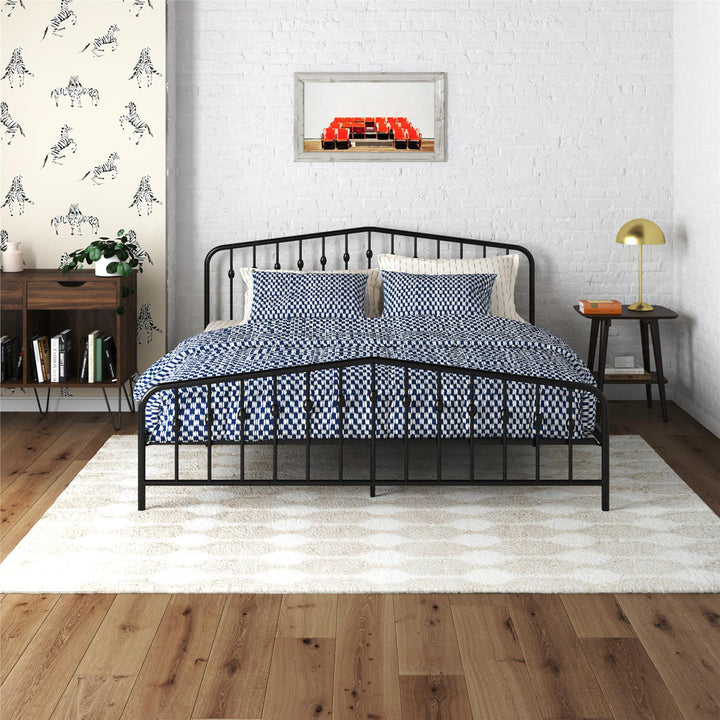 Bushwick Metal Platform Bed Novogratz Color: Black Size: King