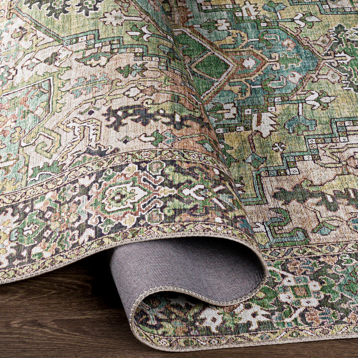 Albion Oriental Black/Green/Ivory Area Rug Mistana™ Rug Size: Rectangle 2'3" x 3'9"