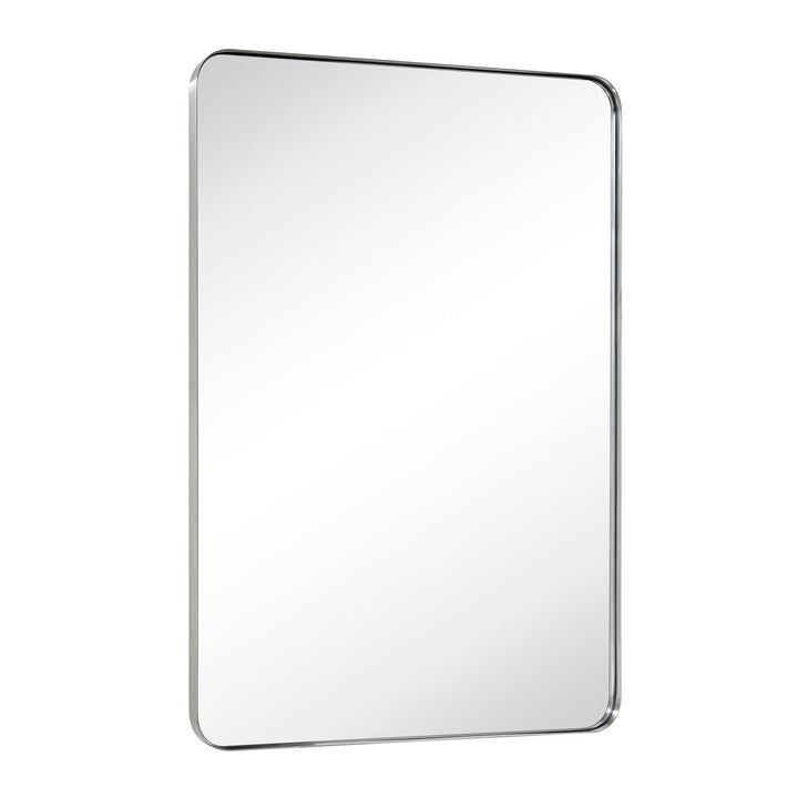 Kengston Modern & Contemporary Rectangular Bathroom Vanity Mirrors 17 Stories Size: 40" x 30" Finish: Brushed Nickel