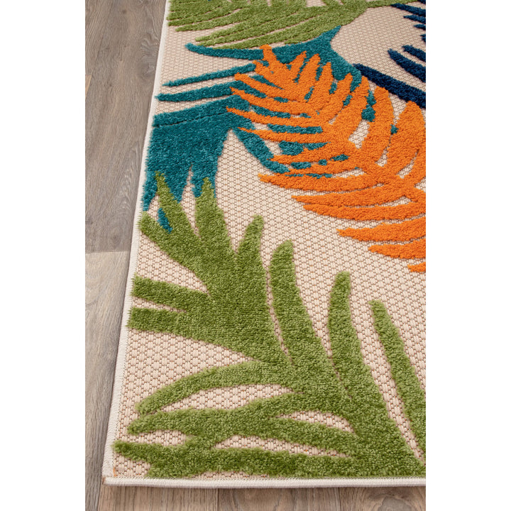 Hernandez Floral Blue/Green/Orange Indoor & Outdoor Area Rug Beachcrest Home™ Rug Size: Rectangle 7'10" x 10'