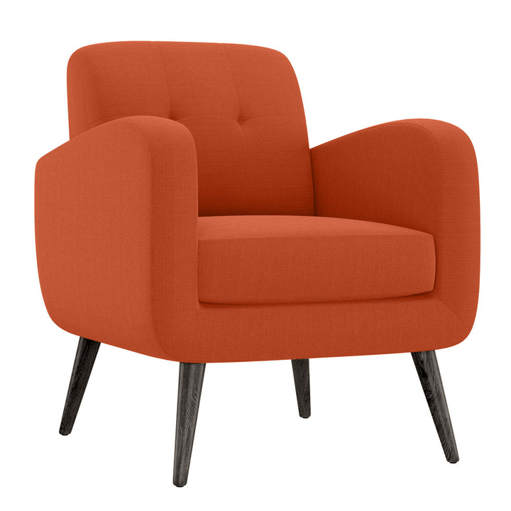 Caleena 29.5" Wide Tufted Armchair Wade Logan® Fabric: Orange Polyester