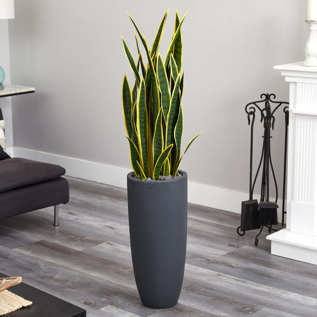 Brieya 30'' Artificial Snake Plant in Planter Wade Logan®