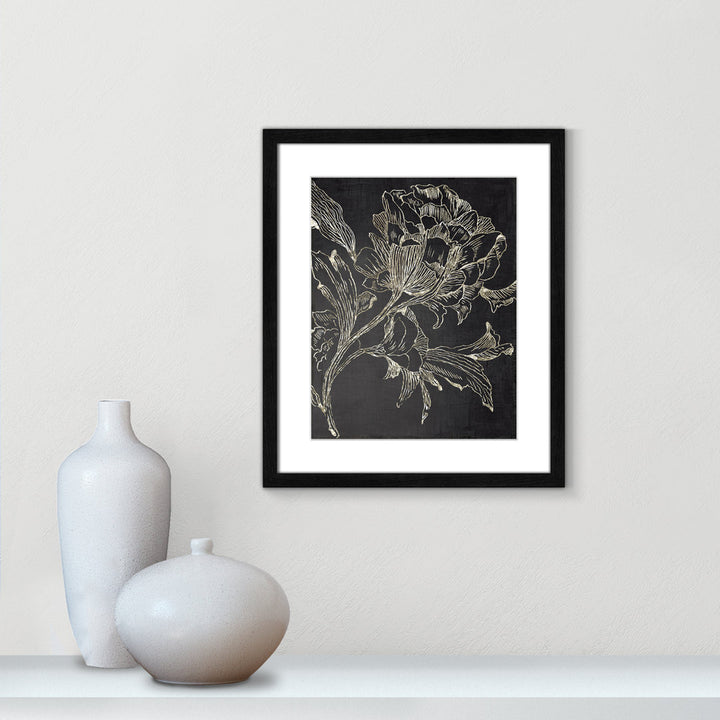 Golden Flower Folklore I by Asia Jensen - Picture Frame Graphic Art Print Joss & Main Size: 19" H x 16" W Format: Black Framed