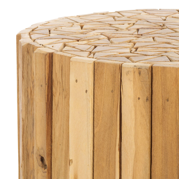 Hopper Solid Wood Drum End Table Loon Peak®
