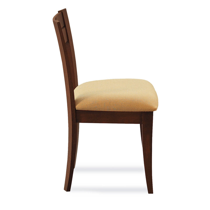 Claverley Ladder Back Side Chair Red Barrel Studio® Frame Color: Walnut, Upholstery Color: Spectra