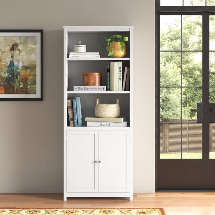Aydan 71.5" H x 29" W Standard Bookcase Three Posts™ Color: White