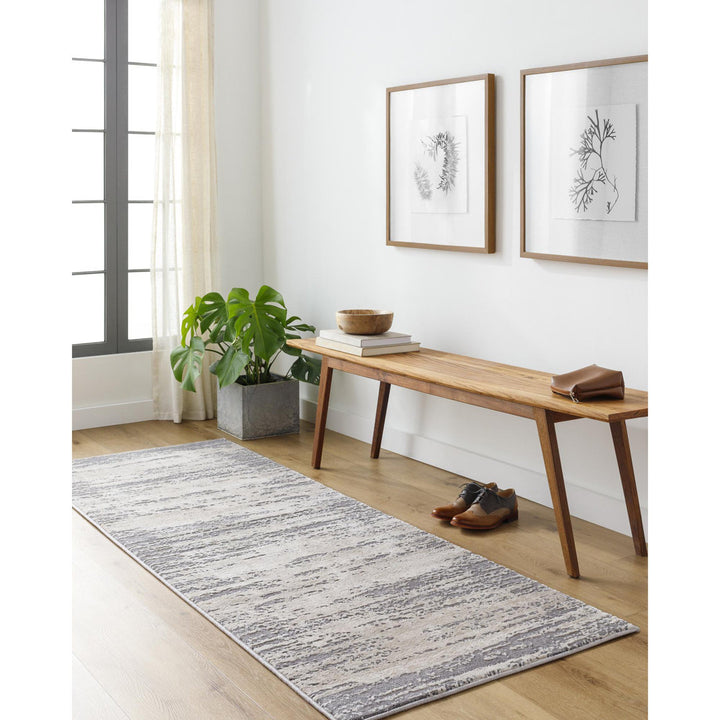 Bridgeton Abstract Gray/Khaki Area Rug Greyleigh™ Rug Size: Runner 2'7" x 10'