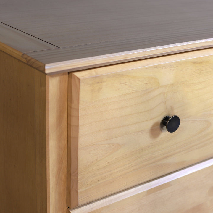 Shaker 6 Drawer 63.8" W Solid Wood Double Dresser Grain Wood Furniture Color: Natural