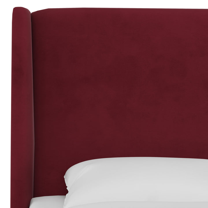 Dinapoli Upholstered Low Profile Standard Bed Mistana™ Color: Classic Berry Velvet Size: Twin