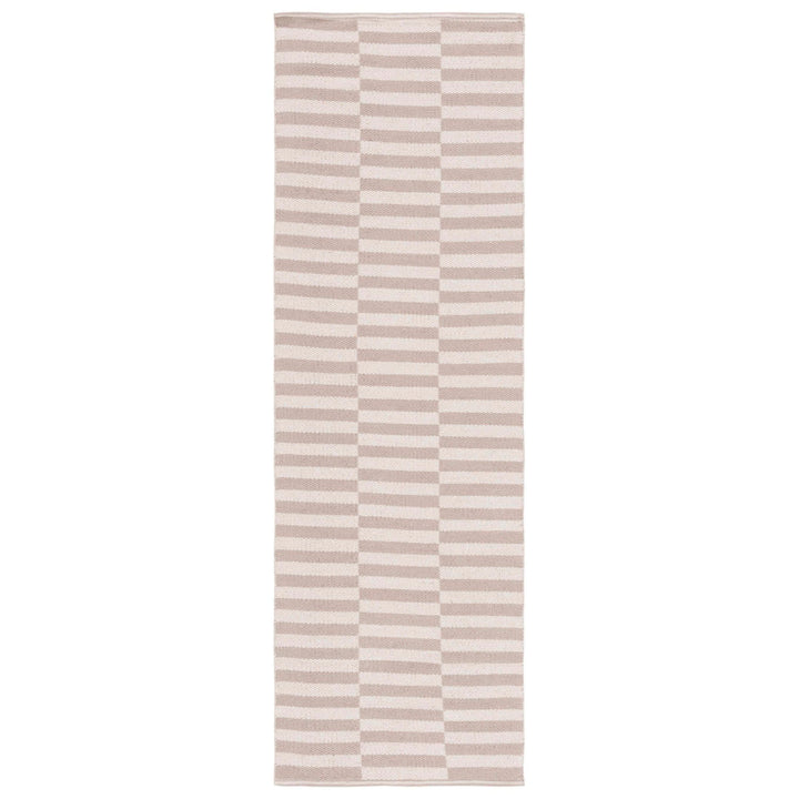 Ilona Striped Hand Loomed Cotton Area Rug in Ivory/Light Gray Birch Lane™ Rug Size: Runner 2'3" x 7'