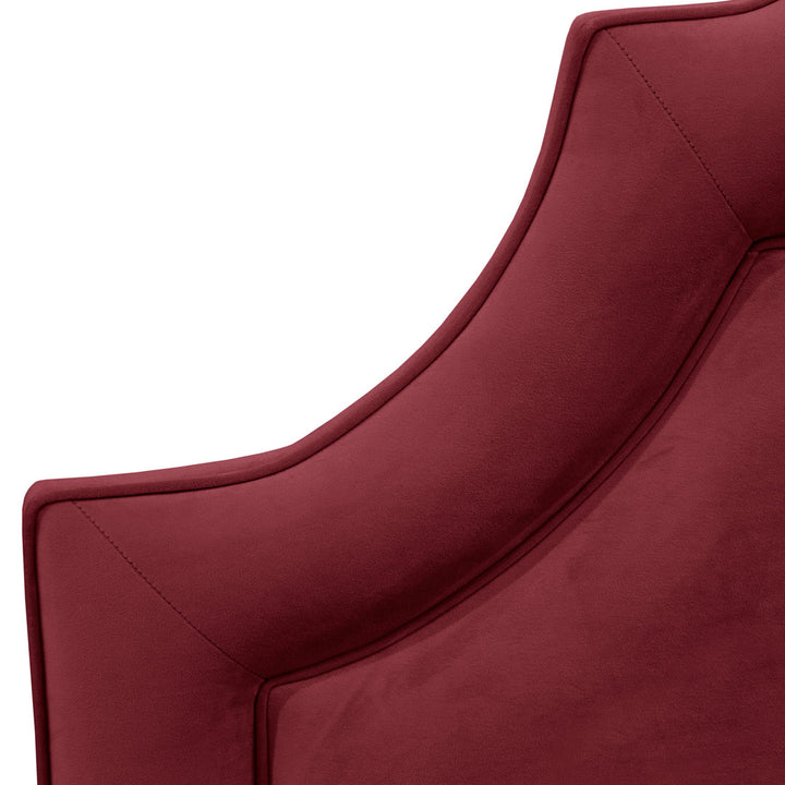McAfee Velvet Upholstered Panel Headboard Kelly Clarkson Home Size: Queen Upholstery: Classic Berry Velvet