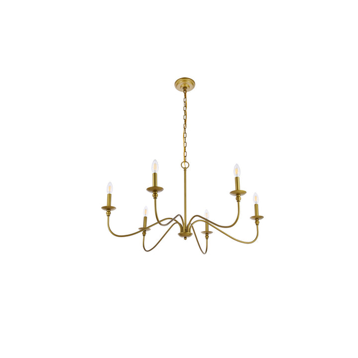 Ableton 6 - Light Candle Style Classic / Traditional Chandelier Birch Lane™ Size: 18" H x 30" W x 30" D Finish: Brass