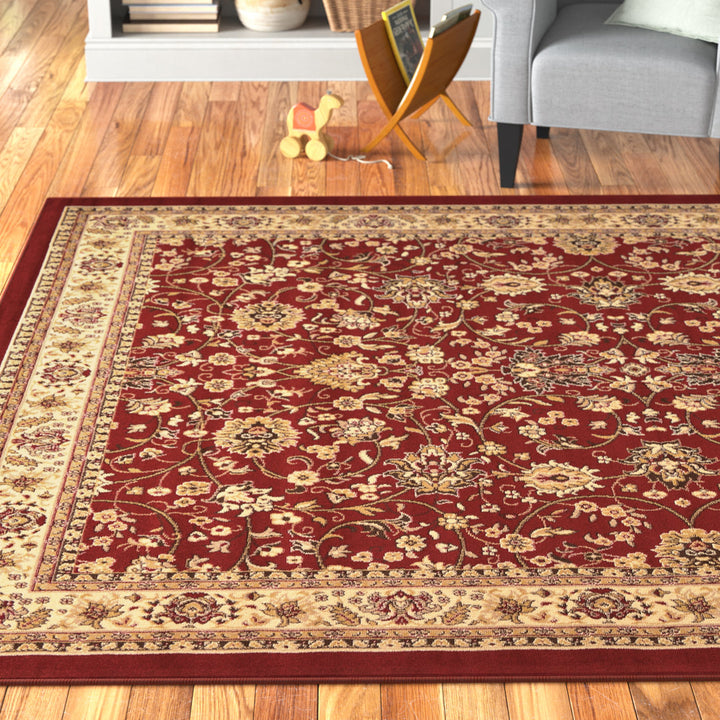 Bhatari Oriental Burgundy Area Rug Winston Porter Rug Size: Rectangle 7'1" x 10'
