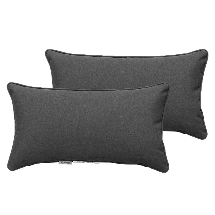 Outdoor Rectangular Pillow Cover and Insert (Set of 2) SewKer Color: Gray