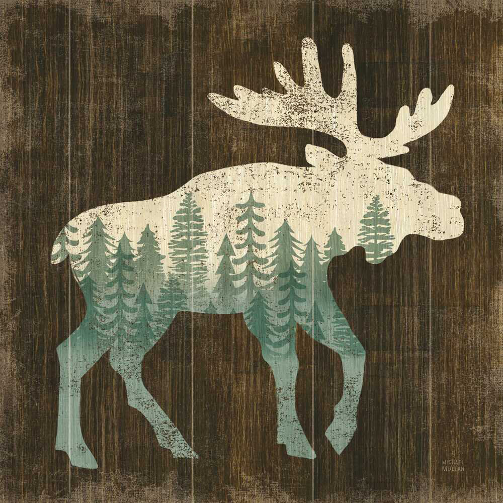 Simple Living Moose Silhouette Loon Peak® Size: 20" H x 20" W x 1.25" D