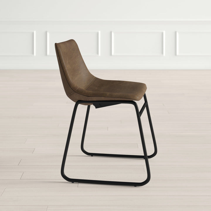 Tyrone Side Chair (Set of 2) Steelside™ Color: Dark Brown