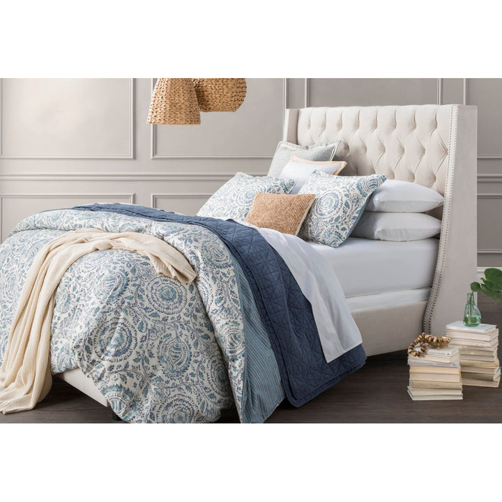 Annabel Upholstered Wingback Bed Kelly Clarkson Home Size: King Body Fabric: Mystere Dove Performance Velvet