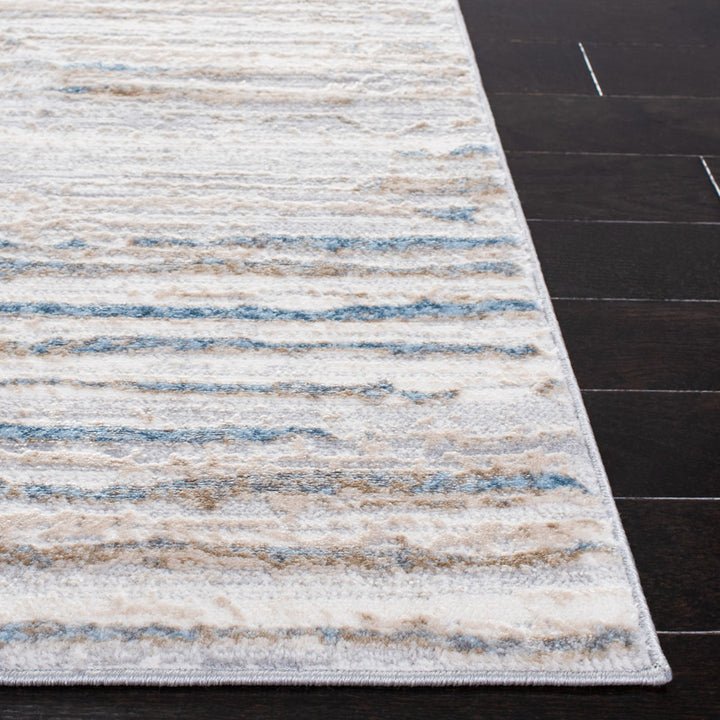 Minkley Striped Gray/Blue/Ivory Area Rug Sand & Stable™ Rug Size: Runner 2'2" x 8'