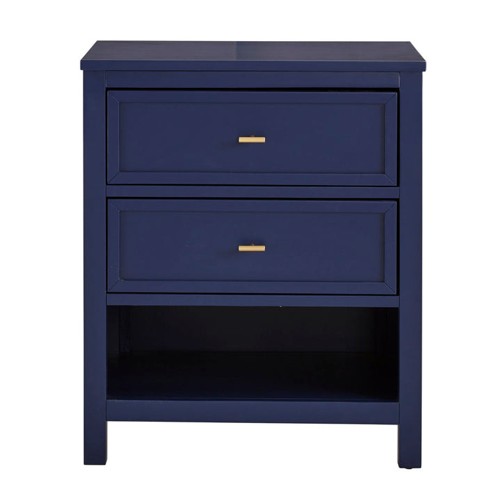 Kowalsky 2 Drawer Nightstand Three Posts™ Color: Twilight Blue
