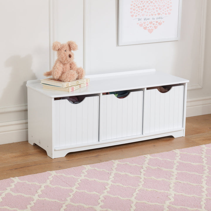 Nantucket Toy Storage Bench KidKraft Finish: White
