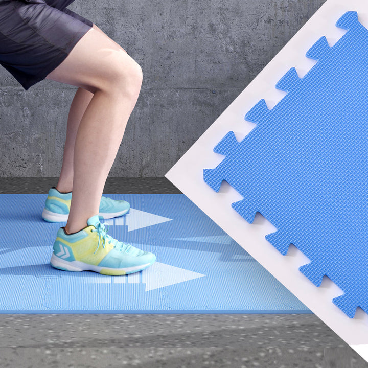 Interlocking Foam Playmat (Set of 18) LAITIMIA Color: Blue