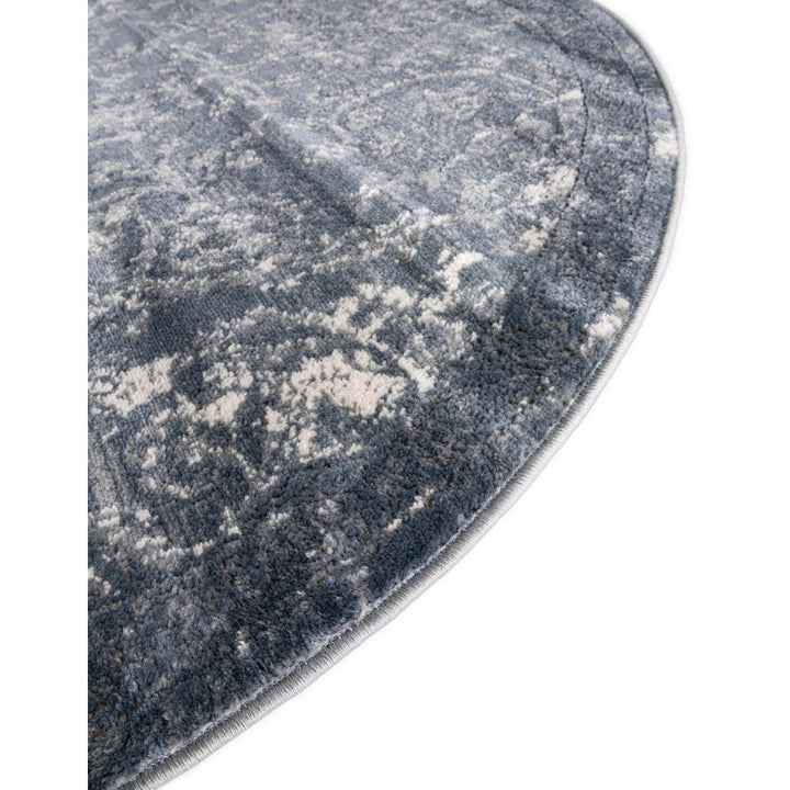 Charters Towers Oriental Blue Area Rug Langley Street® Rug Size: Round 7'1"