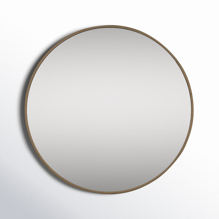 Sabine Metal Round Wall Mirror RE/FINE™ Size: 42" x 42" Finish: Brass