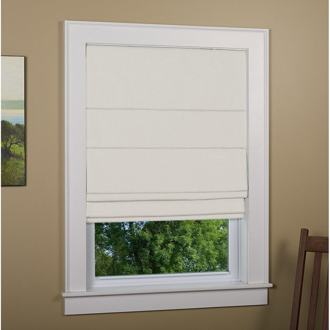 Kristers Kilby Blackout Roman Shade Red Barrel Studio® Length: 63"L, Finish: Ivory, Width: 27"W