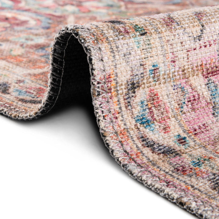 Engelhardt Floral Machine Made Power Loom Chenille Area Rug in Ivory/Pink Mistana™ Rug Size: Rectangle 2' x 3'