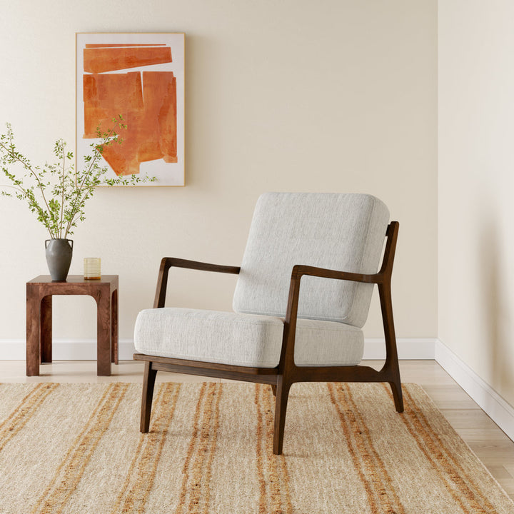 Gabe Fabric Upholstered Lounge Armchair Joss & Main Upholstery Color: Bright Ash