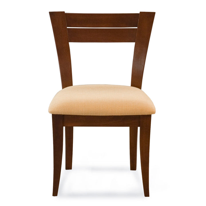 Claverley Ladder Back Side Chair Red Barrel Studio® Frame Color: Walnut, Upholstery Color: Spectra
