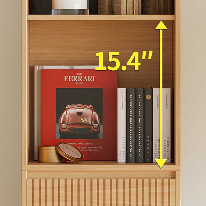 Branigans 5 Pcs 2-Tier Cube Bookshelf Storage Cabinet With Double Drawer And Shelf Latitude Run®