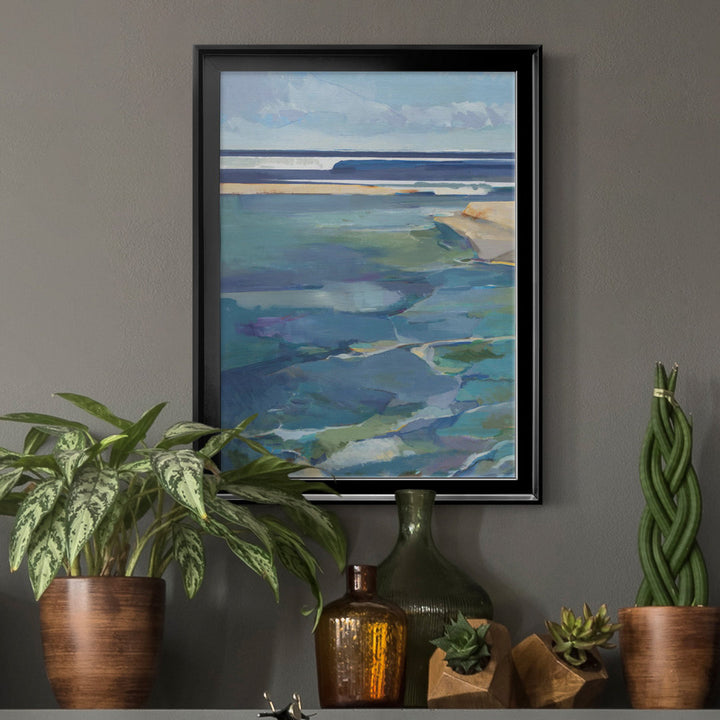 Breakwater - Picture Frame Print on Canvas Sand & Stable™ Size: 22.5" H x 30.5" W x 1.5" D Format: Black Framed Canvas