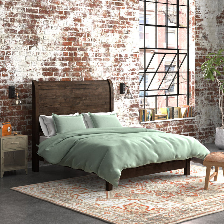 Geohagan Solid Wood Low Profile Standard Bed Loon Peak® Size: Queen