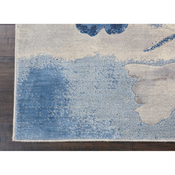 Arnim Floral Blue/Ivory Area Rug Lark Manor™ Rug Size: Rectangle 2'6" x 4'