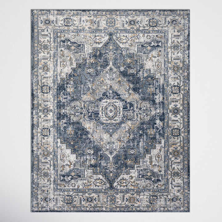 Doyon Oriental Gray/Blue Area Rug Langley Street® Rug Size: Rectangle 7'10" x 10'