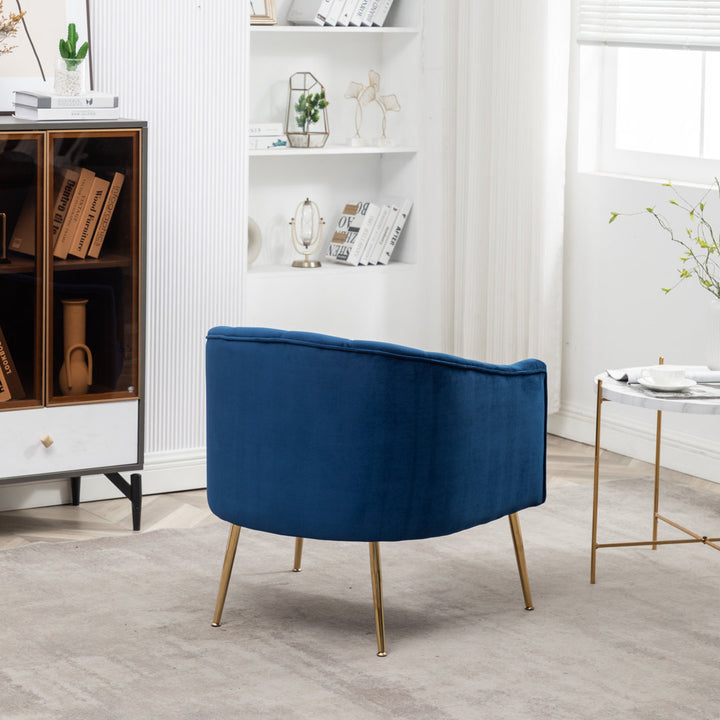 Murrow 28" W Tufted Velvet Armchair Willa Arlo™ Interiors Fabric: Navy Velvet