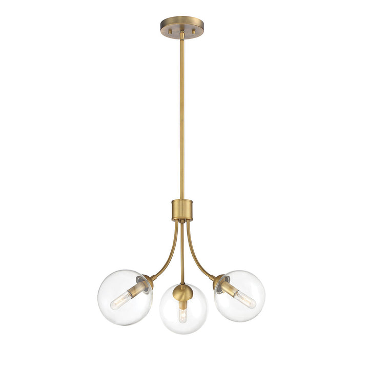 Moonrise 3 - Light Unique Globe Chandelier AllModern Finish: Natural Brass