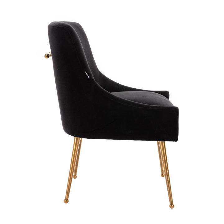 Magallanes Velvet Upholstered Side Chair (Set of 2) Willa Arlo™ Interiors Upholstery Color: Black
