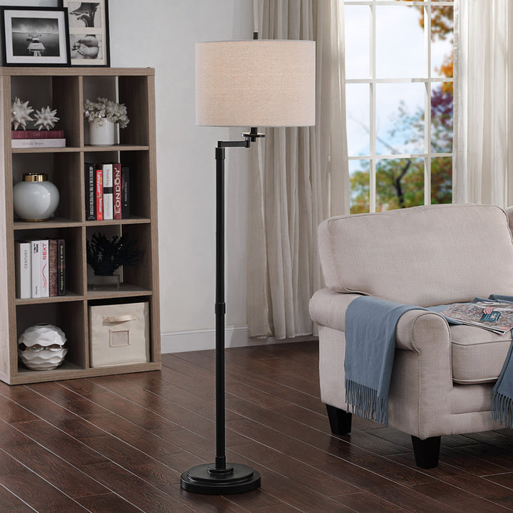 Anuksha 61" Swing Arm Floor Lamp Lark Manor™ Finish: Madison Bronze