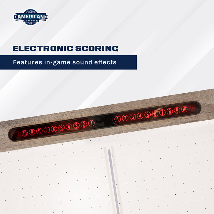 Kirkwood American Legend 84" Air Hockey Table with Rustic Wood Finish and Digital Scoreboard American Legend