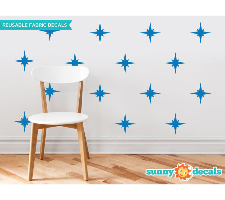 Schroeder Retro Stars Fabric Wall Decal (Set of 22) Zoomie Kids Color: Light Gray