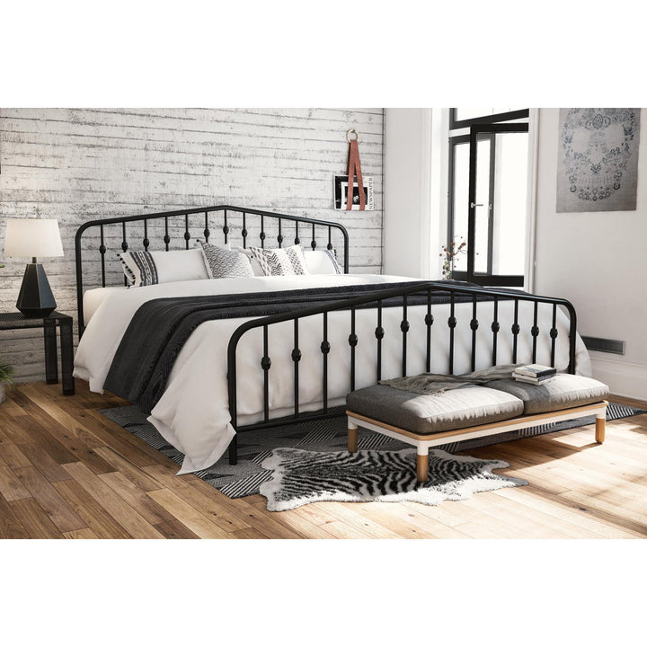 Bushwick Metal Platform Bed Novogratz Color: Black Size: King
